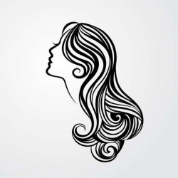 Long hair clipart black and white 2 » Clipart Station
