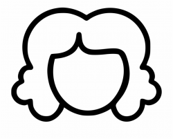 Png File Svg - Curly Hair Girl Clip Art Black And White ...
