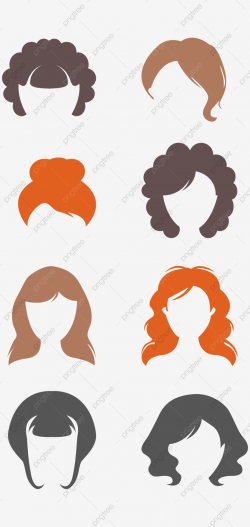 Women Over One Hairstyle And Hair Color, Color Clipart ...
