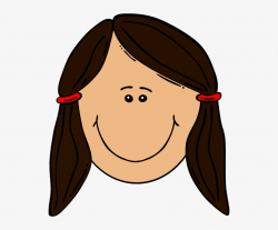 Brown Hair Clipart Cute Cartoon - Cartoon Girl With Black ...