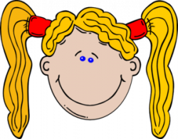 Cartoon Girl With Long Yellow Hair Clip Art at Clker.com ...