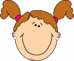Light Brown Hair Girl With Ponytails clip art | Girl with ...