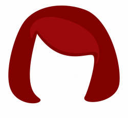 Wig Clipart Bob - Red Hair Clipart Png, Transparent Png ...