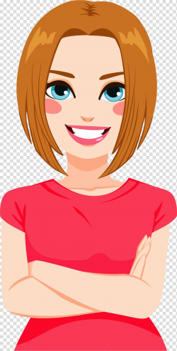Hairstyle Long hair Illustration, hand-painted short hair ...
