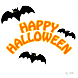 Free Bats Happy Halloween Clipart Image｜Illustoon