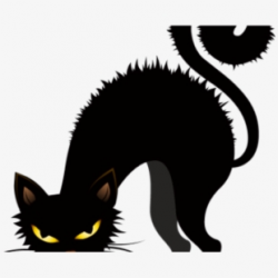 Creepy Clipart Black Cat - Black Cat Halloween Clipart ...