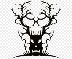 Tree Spooky Halloween Clip Art Scary Spooky Tree Png Clipart ...