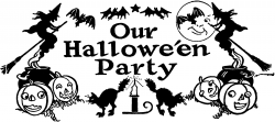 Nostalgic Black and White Halloween Party Clip Art! - The Graphics Fairy