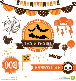 Stock Illustration Halloween Clipart Modern Design Elements October ...