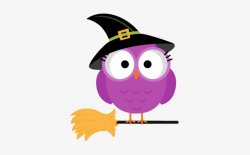 Cute Halloween Clipart Png - Owl With Witch Hat PNG Image ...