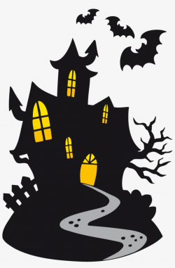 Happy Halloween Clipart Scary - Halloween Haunted House Clipart ...