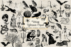 Vintage Halloween Clipart ~ Illustrations ~ Creative Market