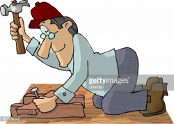 Carpenter using a hammer Clipart Image | +1,566,198 clip arts