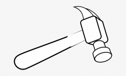 Hammer, Tool, Hardware, Black, White, Outline, Handyman ...