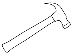 Hammer clipart black and white, Hammer black and white ...