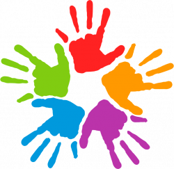 Free Five Colorful Hands Clip Art | TnT | Hand clipart, Unity in ...
