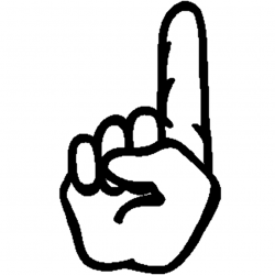 Number One, Finger, Hand, | Clipart Panda - Free Clipart Images