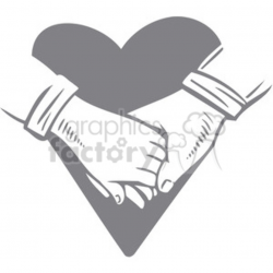 couple holding hands clipart. Royalty-free clipart # 386695