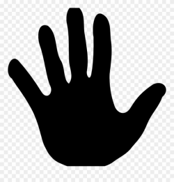 Handprint Outline Finger Clipart Hand Palm Pencil And - Hand Print ...