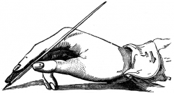 Hand holding a pen | ClipArt ETC