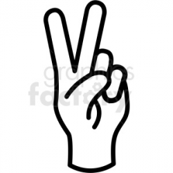 hand peace gesture vector icon . Royalty-free icon # 406812