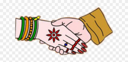 Bride Clipart Hindu Wedding - Wedding Hand Clipart Png, Transparent ...
