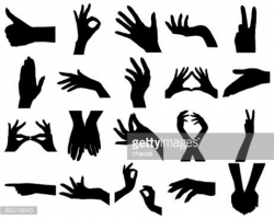 Twenty Woman Hands Silhouettes premium clipart - ClipartLogo.com