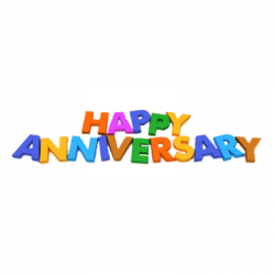 Happy Anniversary Magnet Letters transparent PNG - StickPNG