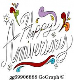 Happy Anniversary Clip Art - Royalty Free - GoGraph