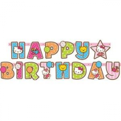 happy birthday banner clip art | Birthday | Hello kitty birthday ...