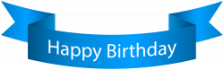 Happy Birthday Blue Banner PNG Clip Art Image | Gallery ...