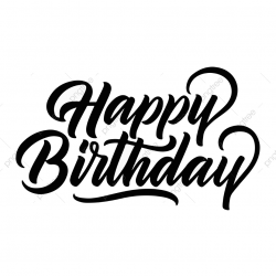 Happy Birthday, Happy, Birthday, Calligraphy PNG and Vector with ...