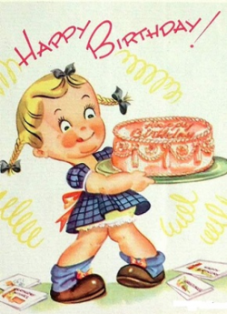 Vintage Happy Birthday Clipart