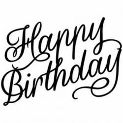 Script happy birthday | Vinyl | Happy birthday font, Happy birthday ...