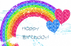 Pin by Muskan Shaikh on HAPPY BIRTHDAY GIFS | Happy birthday rainbow ...