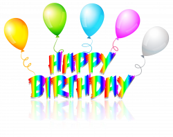 Rainbow Happy Birthday Text Transparent PNG Clip Art Image ...