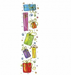 Vertical border with gifts vector by ksana-gribakina on VectorStock ...