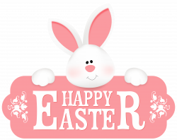 Happy Easter with Bunny PNG Clipart Image | Gallery Yopriceville ...