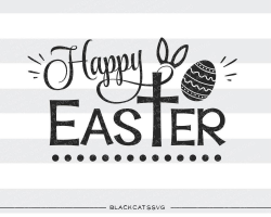 Happy Easter SVG cross and bunny ears file Cutting File Clipart in Svg,  Eps, Dxf, Png for Cricut & Silhouette