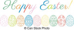 Easter eggs border. Background pattern of pastel easter eggs with ...