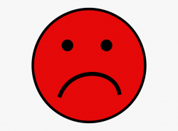 Red Sad Face Clip Art - Red Sad Smiley Face #302062 - Free ...
