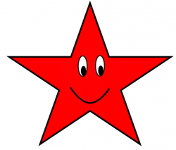 red star with happy face clipart sketch , lge 12cm | Flickr