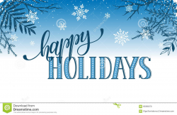 Blue Copyright Free Blue Happy Holidays Clipart