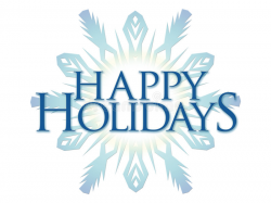 Happy Holidays Clipart Blue