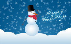 Happy Holidays Snowman Clipart