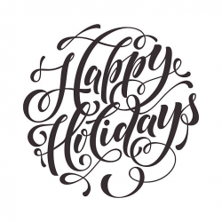 Happy Holiday Clipart Black And White