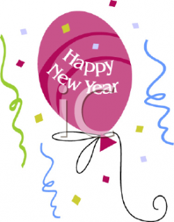 Royalty Free Clip Art Image of a Happy New Year Balloon | Craft ...