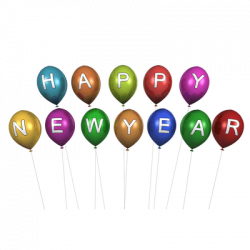 Happy New Year 2018 Balloons transparent PNG - StickPNG