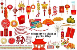 Chinese New Year 2018 Clip Art by FrankiesDaughtersDesign on ...