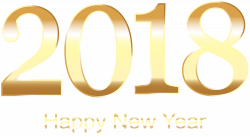 2018 Gold Happy New Year Transparent PNG Clip Art | Gallery ...